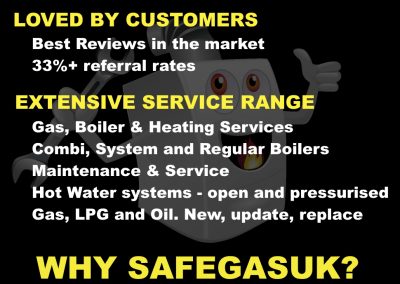 Why SafeGasUK? - 2-Loved by customers; Extensive range of Heating Services